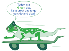 Chameleon green cartoon